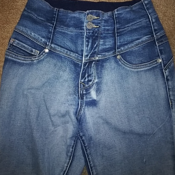 Stretch Denim High Waist Jeans - Picture 2 of 7